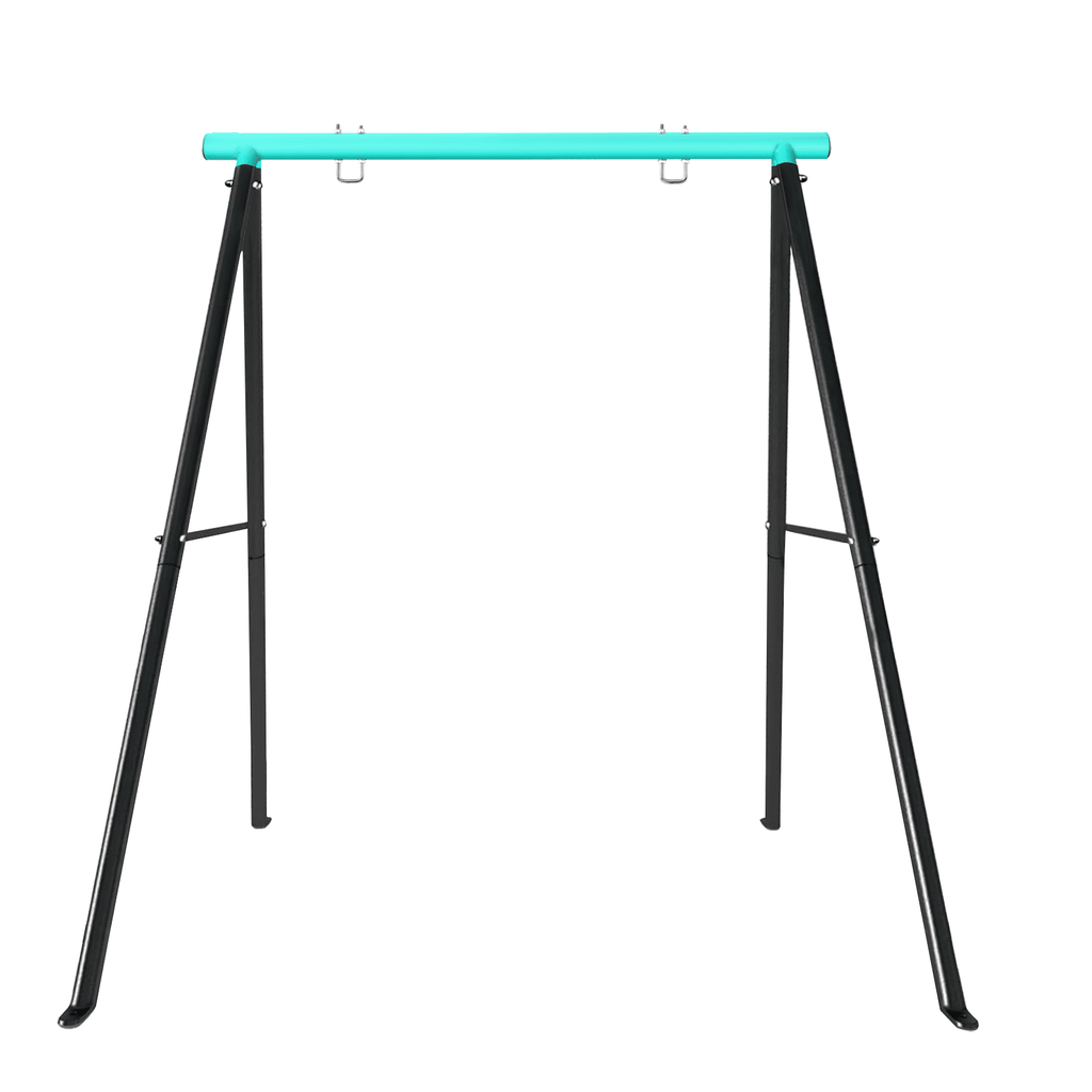 Porch Swing Frame, 550lbs Weight Capacity Swing Stand, Heavy Duty A-Frame Swing, Swing Stand Frame for Yoga Hammock Saucer Baby Porch Swing (Cyan, Swing NOT Included)
