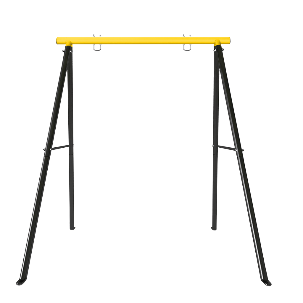 Porch Swing Frame, 550lbs Weight Capacity Swing Stand, Heavy Duty A-Frame Swing, Swing Stand Frame for Yoga Hammock Saucer Baby Porch Swing (Yellow, Swing NOT Included)
