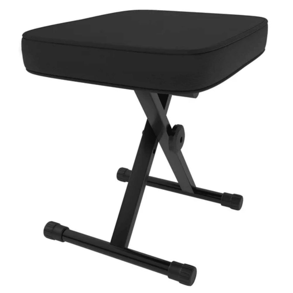 Portable Adjustable Piano Bench, Folding Keyboard Stool with Thick Padded Seat, Non-Slip Feet, Black (Shipment from Walmart)