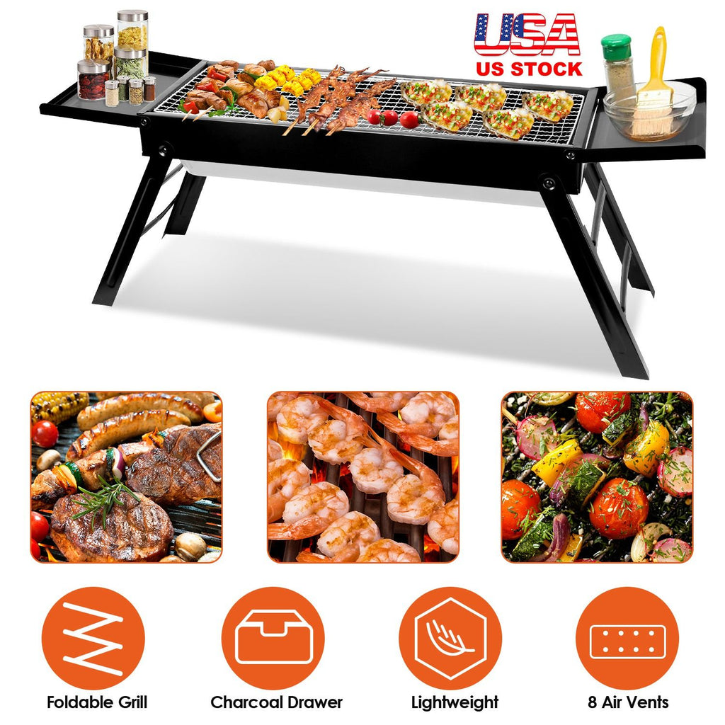 Portable BBQ Griddle, Foldable Kabob Barbecue for Outdoor Hibachi BBQ Lamb Skewer Camping Barbecue Grill in Garden Backyard Party Picnic Travel(No shipments on weekends)