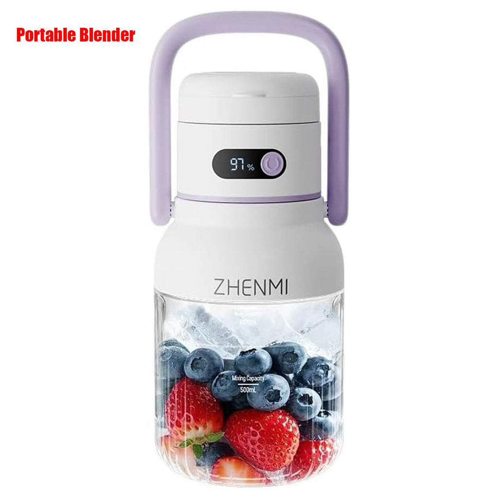 Portable Blender, Personal Blender for Smoothies & Shakes, Cordless, 33oz BPA-Free Vessel, Leakproof Lid with Sip Spout, USB-C Rechargeable, Easy-to-Clean Parts - Purple