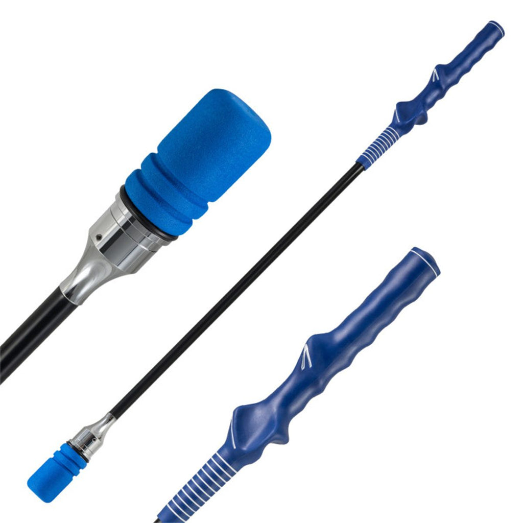 Portable Fiberglass Golf Swing Stick, Improve Grip & Shot Accuracy Golf Warm-Up Tool for Beginners & Pros-Blue