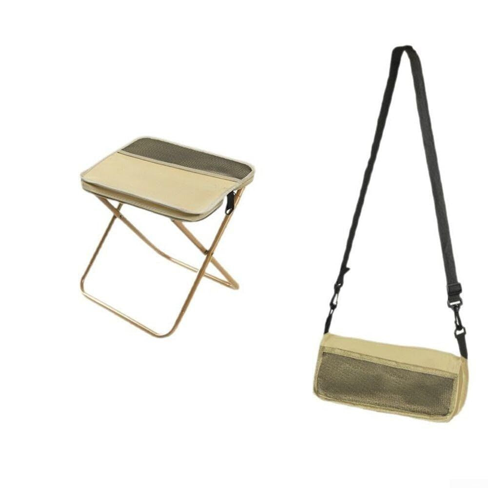 Portable Foldable Backpack Stool,Tiny Foldable Stool which can Turned Into a Satchel,Mountaineering and Hiking Portable Stools with Storage Pocket - Truly Free Your Hands,1 Piece