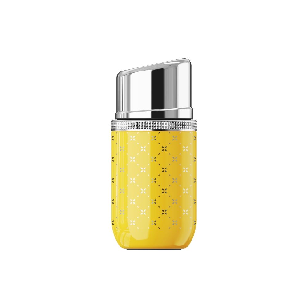 Portable Insulated Cup with Built-in Lipstick Mirror Lipstick Tumbler 160mL yellow