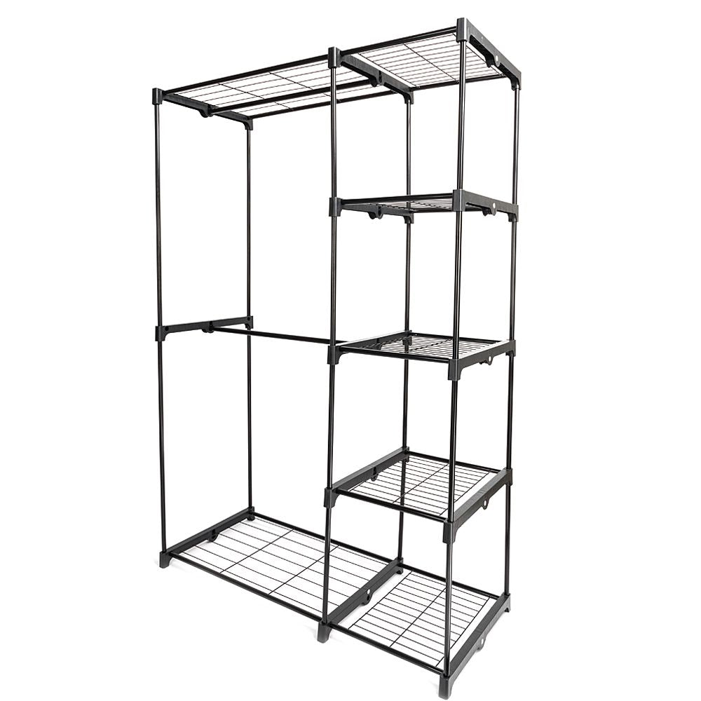 Portable Practical Five-tier Wardrobe without Cloth Cover Black RT