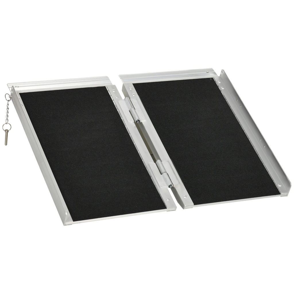 Portable Wheelchair Ramp, 2ft Aluminum, Folding for Easy Home Access, Stairs, and Doorways