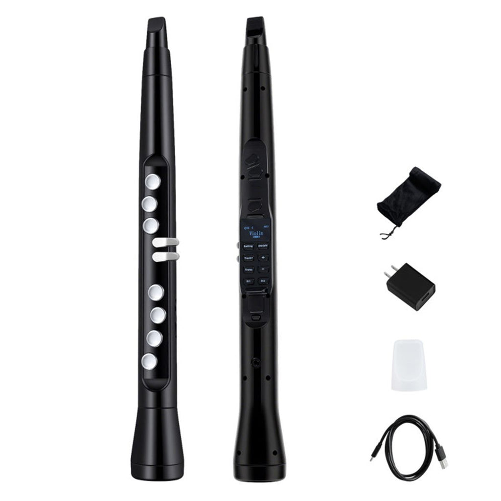 Portable Wireless MIDI Electronic Saxophone - 100 Tones, 3W Hi-Fi Speaker, 12hrs Playtime, 0.7lbs (Black ABS)