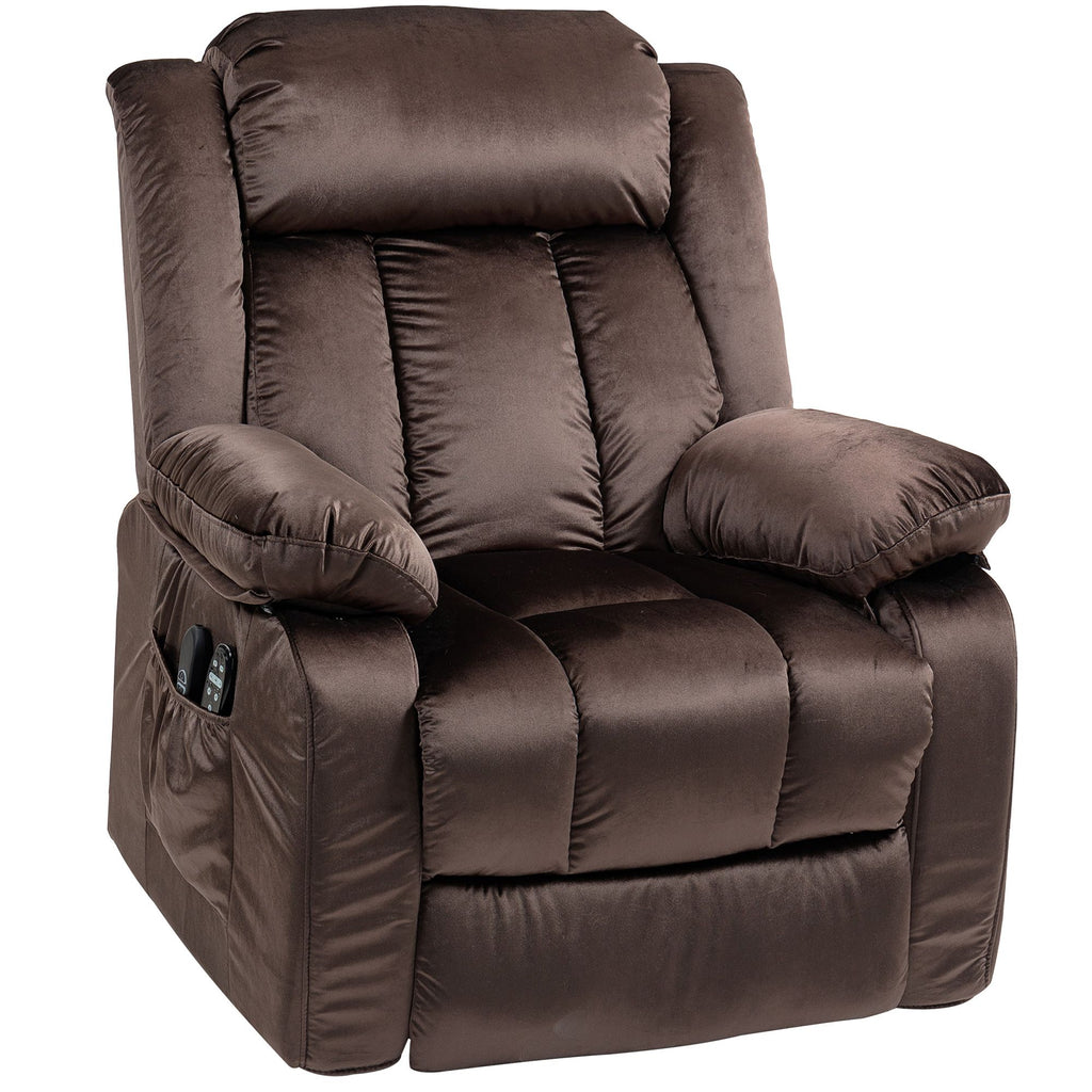 Power Lift Recliner Chair for Elderly, Electric Lift Chair with Massage and Heat, Remote Control, Brown