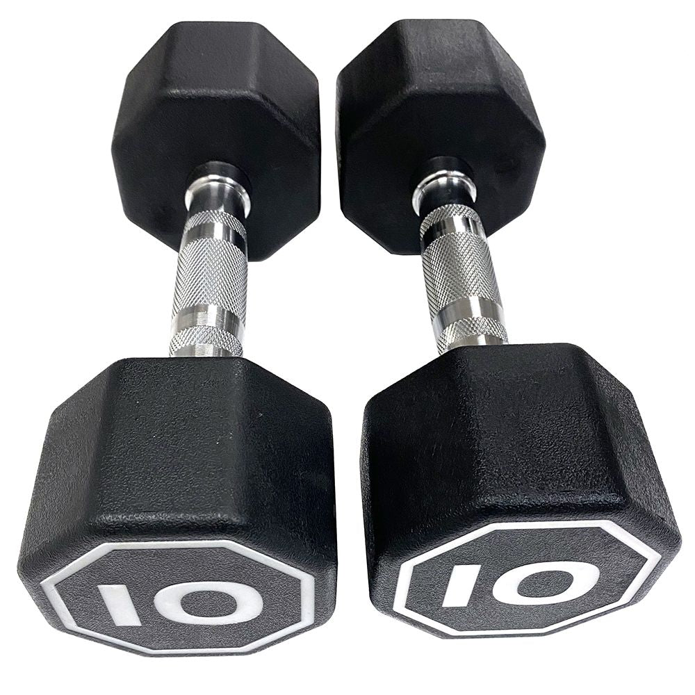 Premium Octagonal Dumbbell, Large Numbers Hard Chrome Plated Handle Dumbbells to Assist with Push-Ups, 10 lbs set of 2 [Support for self-pickup face sheet, daily face sheet submission deadline 16:00]