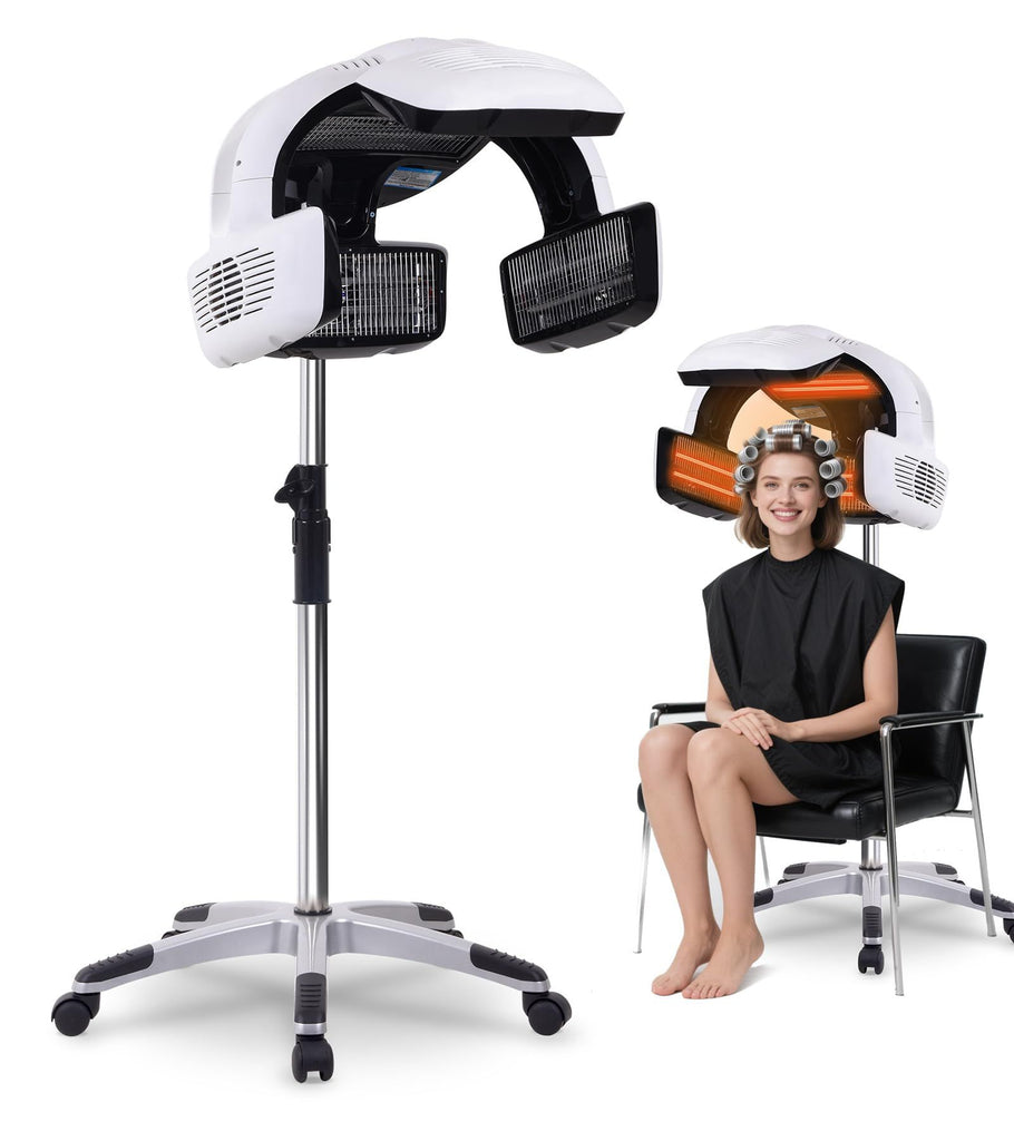 Professional Hair Color Processor – Standing 5-Zone Hair Dryer with Adjustable Temperature & Timer, Speeds Up Dyeing, Perms & Oil Treatments – Salon Treatments Machine