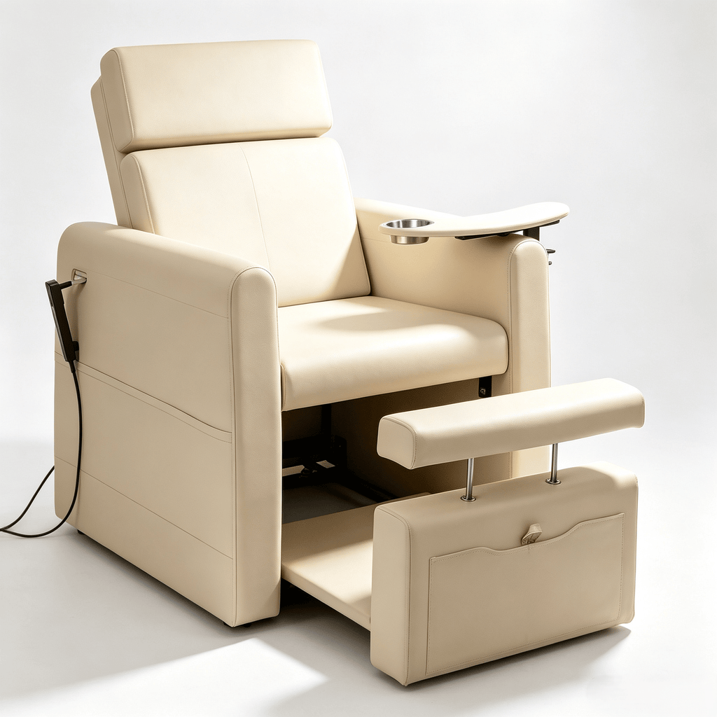 PVC Electric Reclining Pedicure Chair, Sand