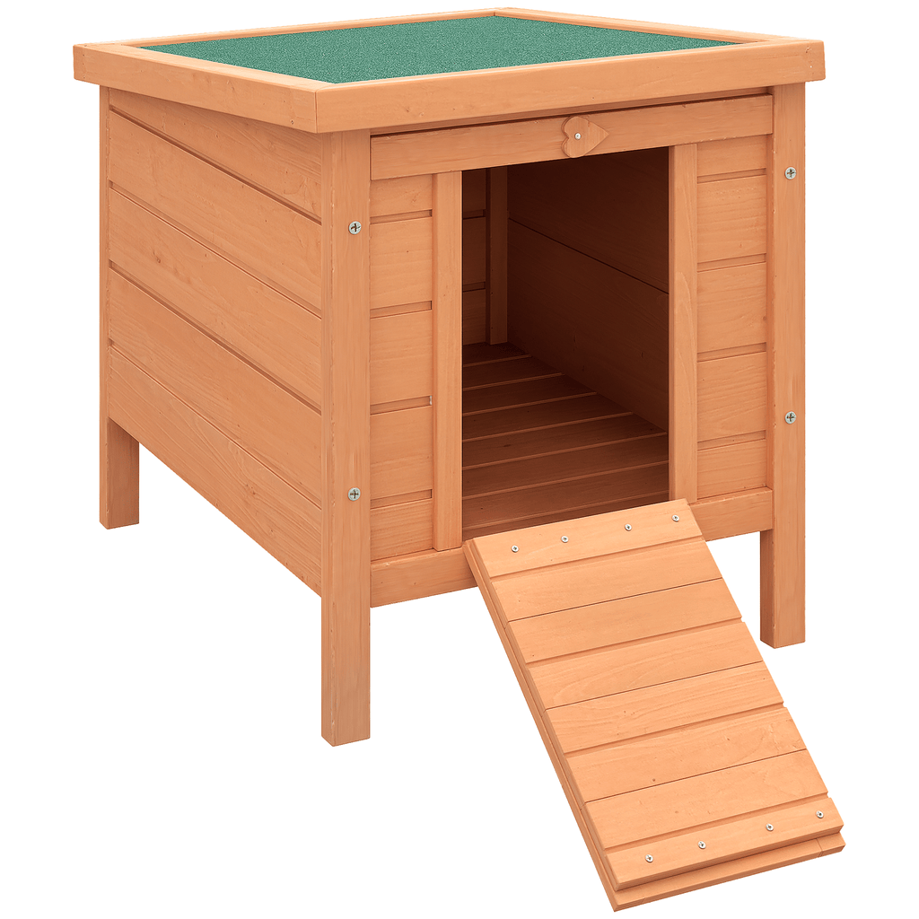 Rabbit House Small Wooden Hutch Cage Openable Waterproof Roof Bunny Guinea Pig Indoor Outdoor Natural