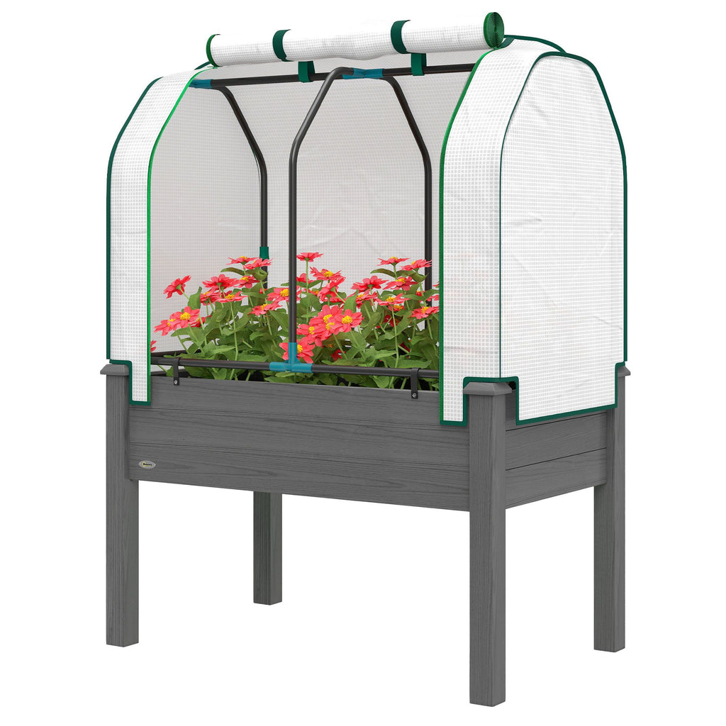 Raised Garden Bed with PE Greenhouse
