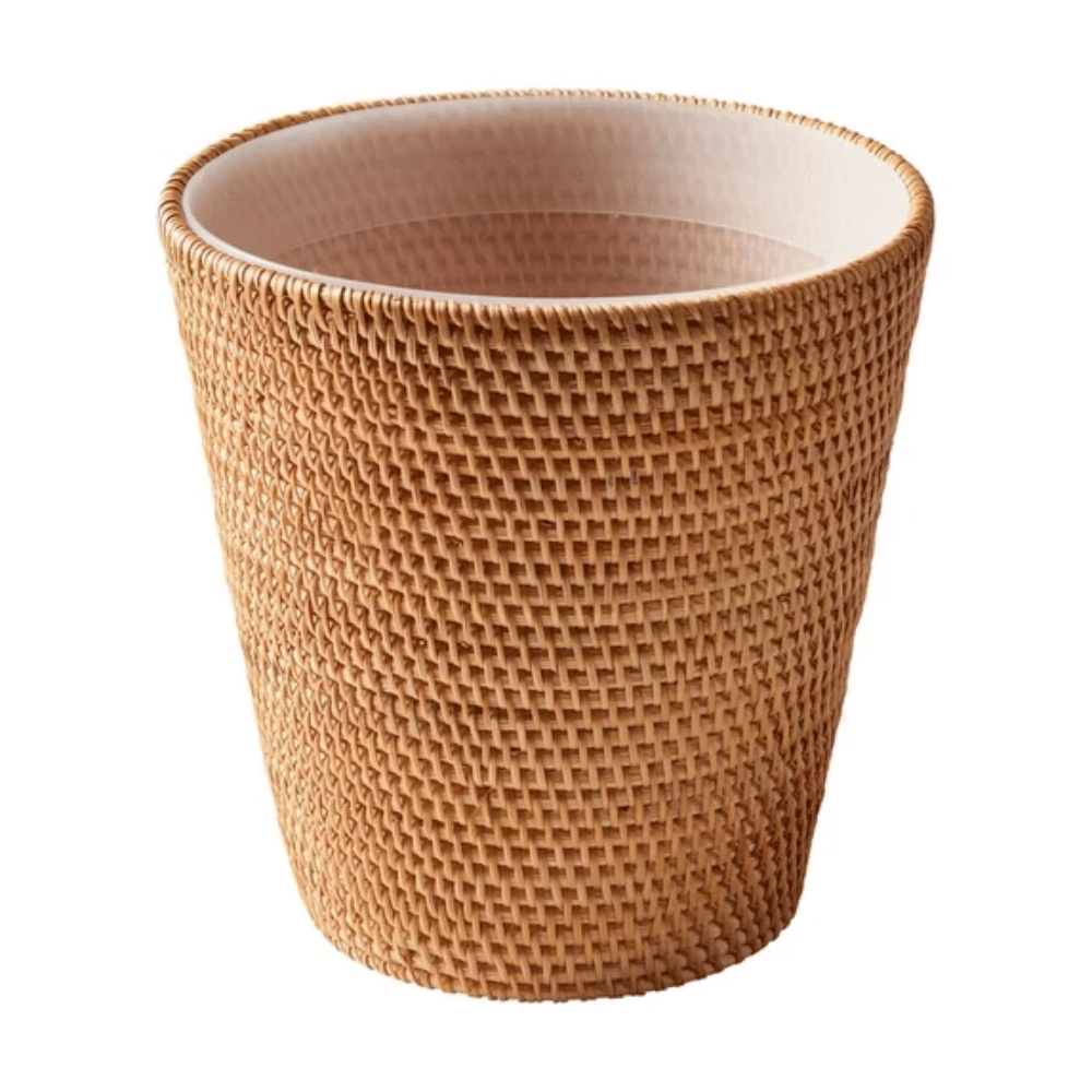 Rattan Bathroom Trash Can