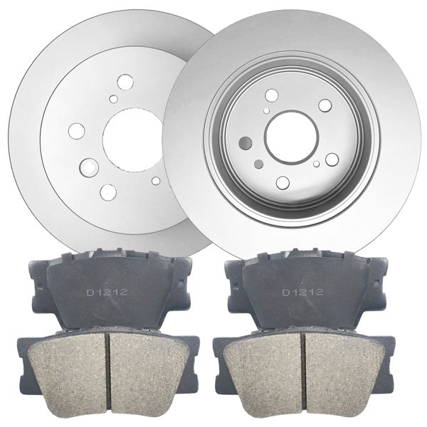 Rear Brake Rotors Ceramic Pads for 2013 2014 2015 2016 2017 Toyota Avalon Camry