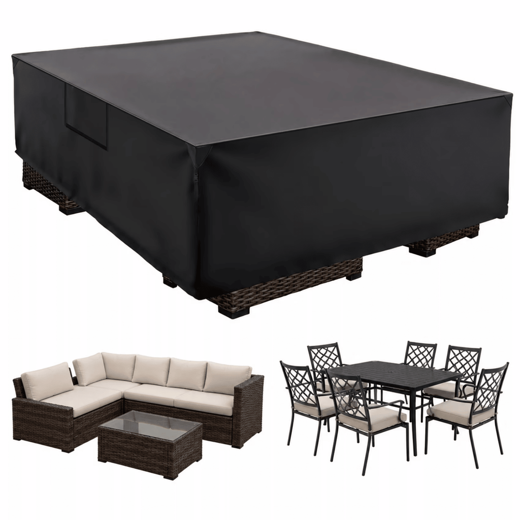 Rectangle PatioFurnitureCover 600D Waterproof Outdoor DiningTableand Chair Cover Anti-UV Outside Sectional Sofa Set Covers