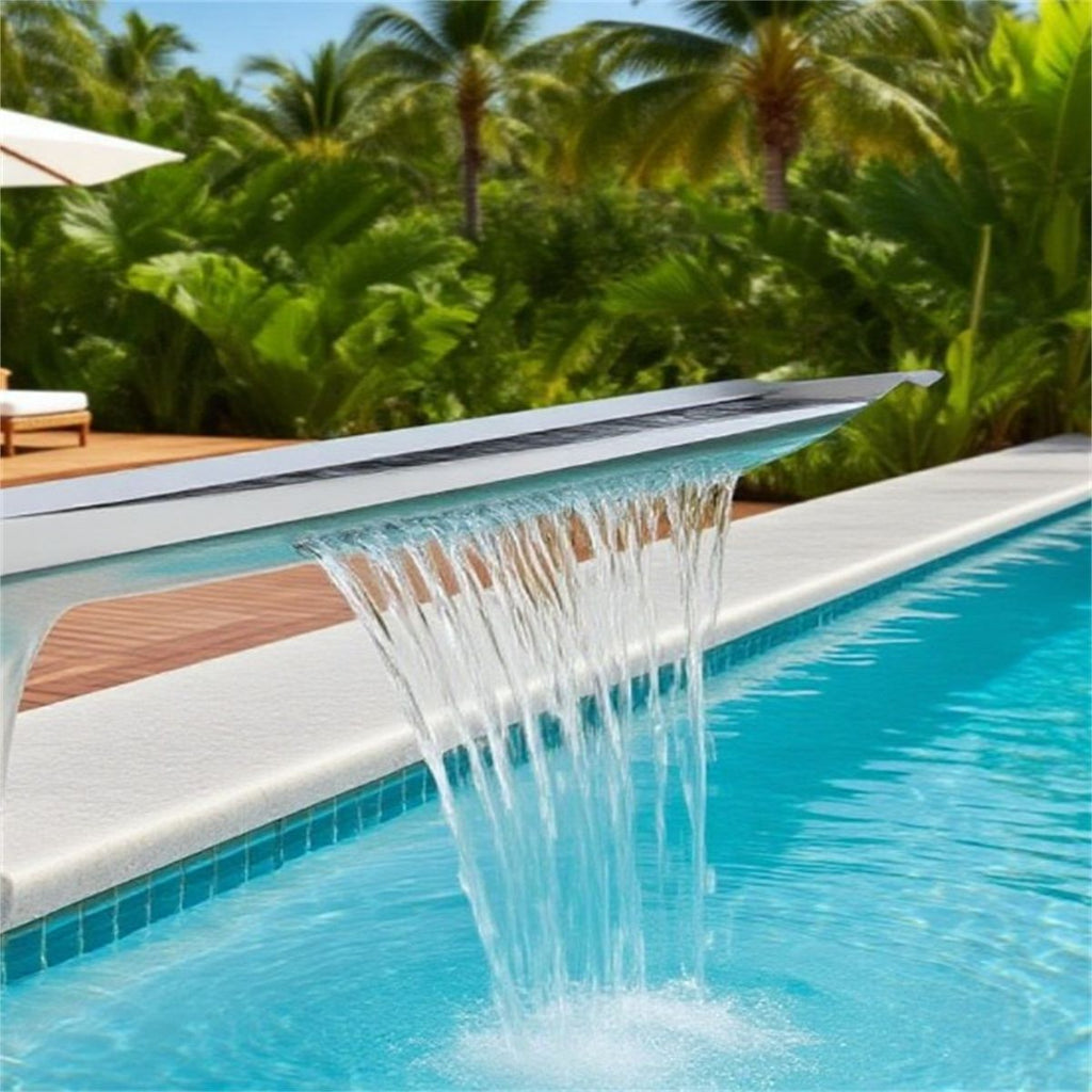 Rectangular Waterfall Pool Fountain Stainless
