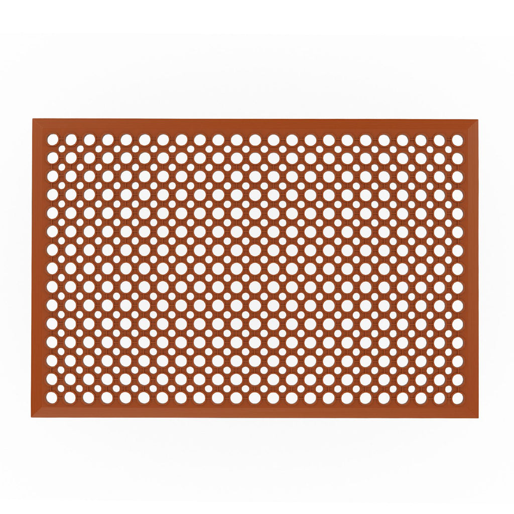 Red Rubber Floor Mat, 60*90*1cm, Anti-Fatigue & Durable