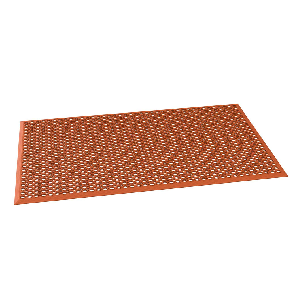Red Rubber Floor Mat 90x150x1 cm Anti-Fatigue & Durable