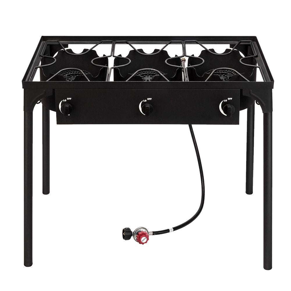 Replace 15455210Outdoor Camp Stove High Pressure Propane Gas Cooker Portable Cast Iron Patio Cooking Burner (Three Burner 225000-BTU)