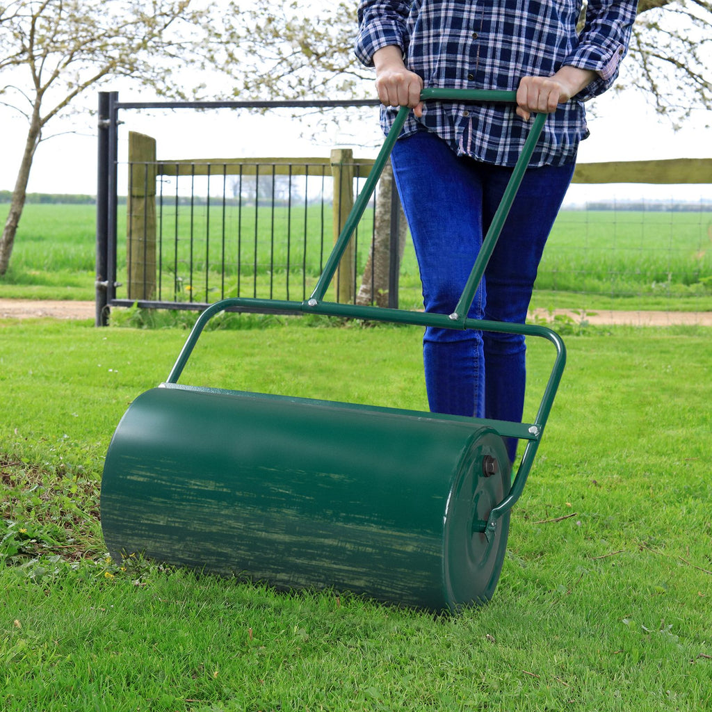 Replace 53657880Oshion 24in Lawn Roller Iron Cylindrical Garden North America Black