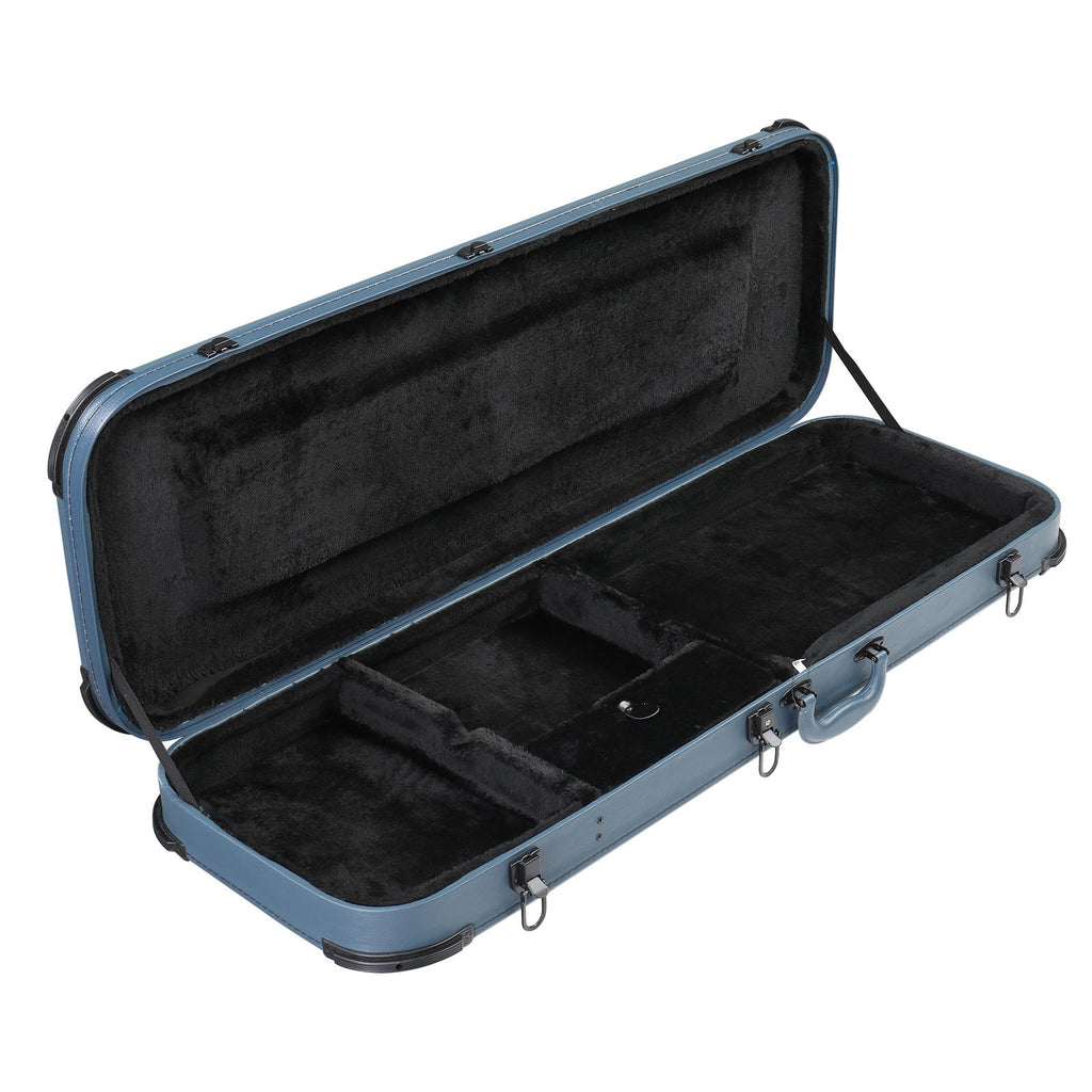 [Replace 87926095] Electric Guitar Square PU Hard Case with Protective Sleeve Fits ST TL Burning fire 170 Style Electric Guitar Blue