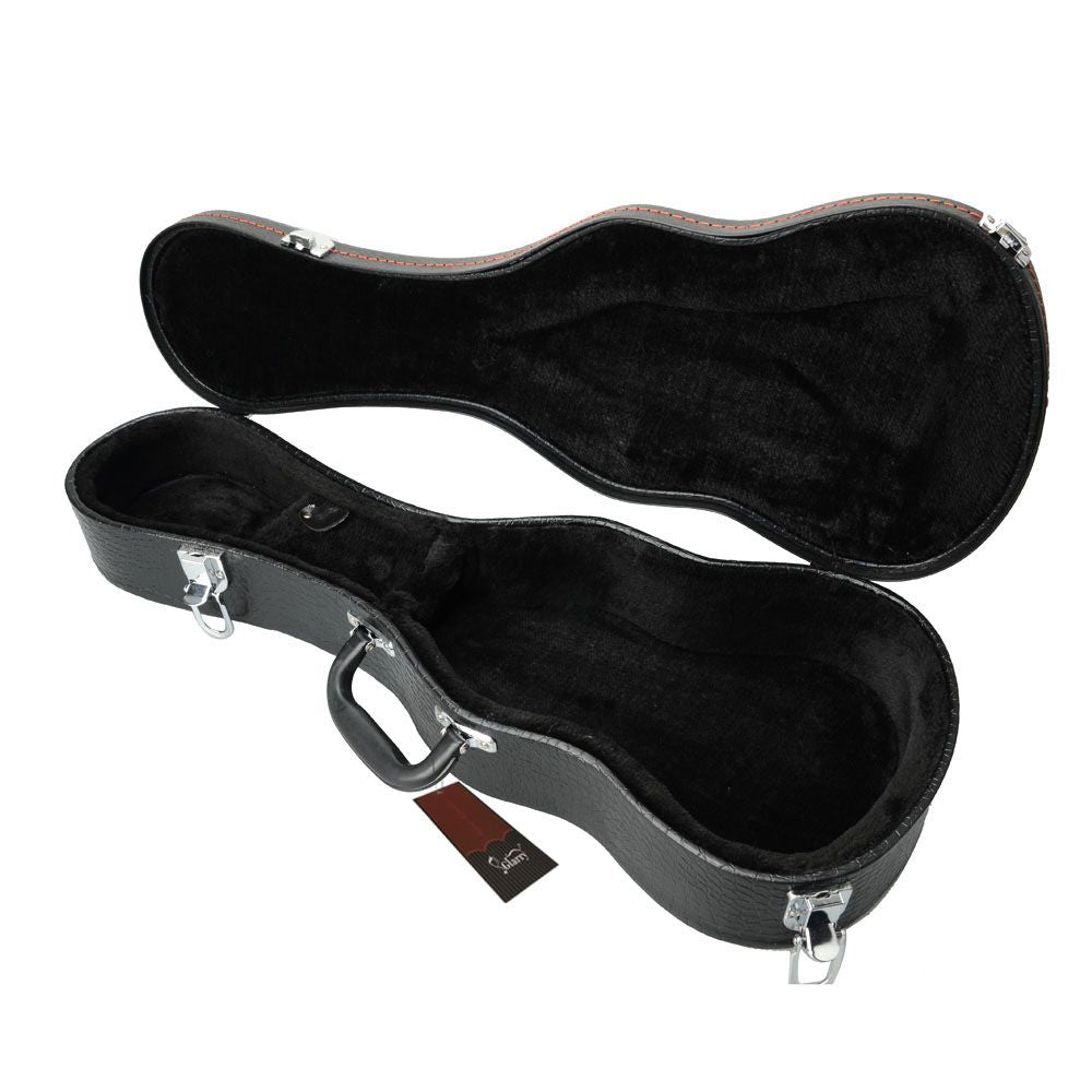 [Replace 9103892] 23" Concert Python Pattern Leather Ukulele Case Black
