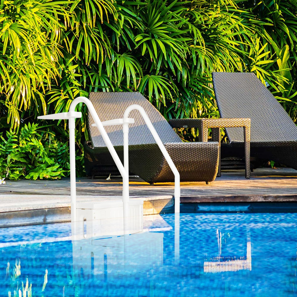 [Replace 92690295]85*68*198cm PE Swimming Pool Escalator White