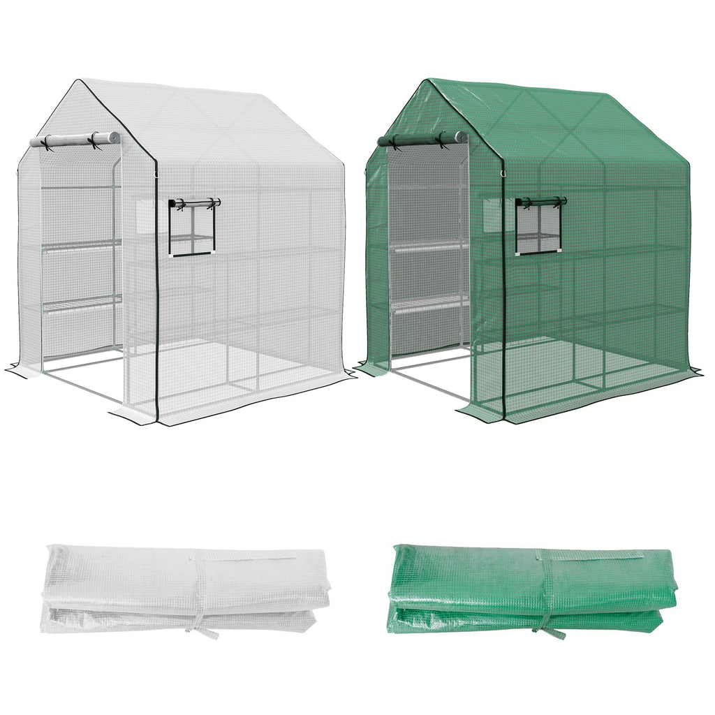 Replacement Cover for Walk-In Greenhouse: with Roll-Up Door & Vents, Fits 55x56x75 inch Models|