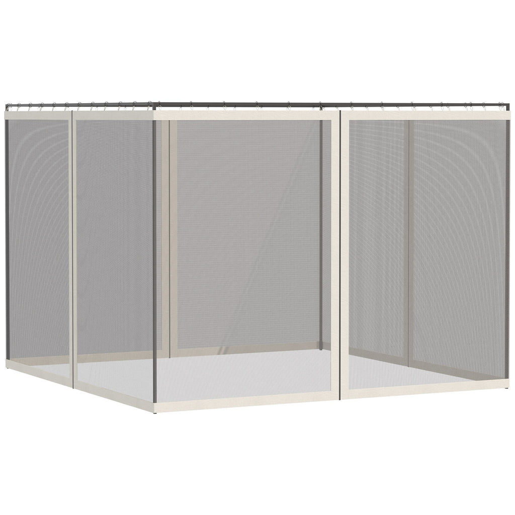 Replacement Mesh Netting for 10 x 13 Gazebo Canopy Tents Zippered White