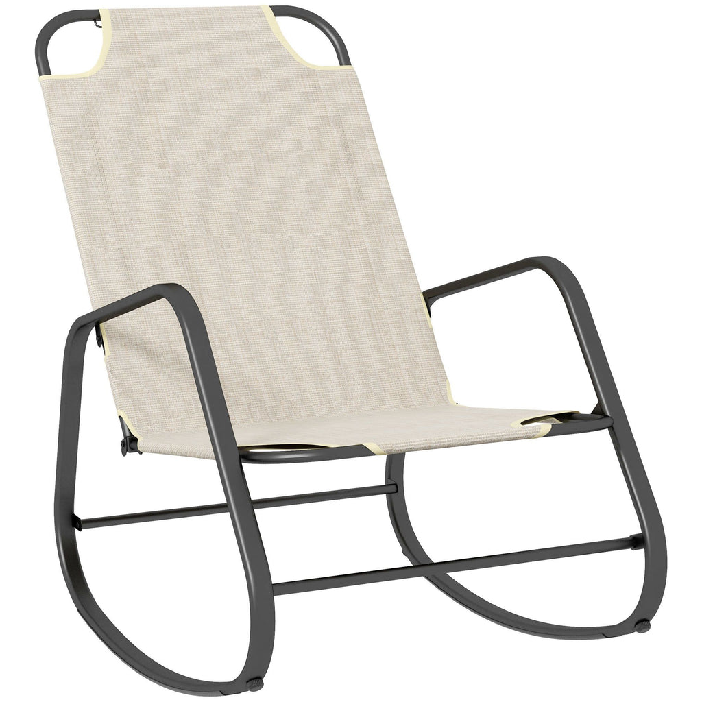 Rocking Chair for Serenity: Light Brown, Ideal for Both Indoor and Outdoor Use|