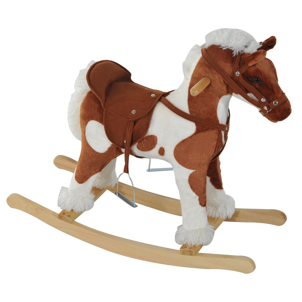 Rocking Horse, Kids Plush Airplane Rocker, Nursery Rhyme Sounds, Educational Toy for Boys & Girls