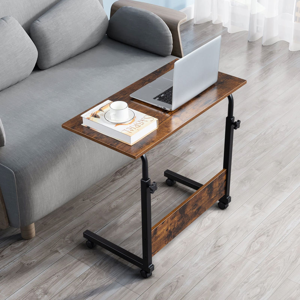 Rolling & Height adjustable P2 15MM Chipboard & Steel Side Table with Baffle