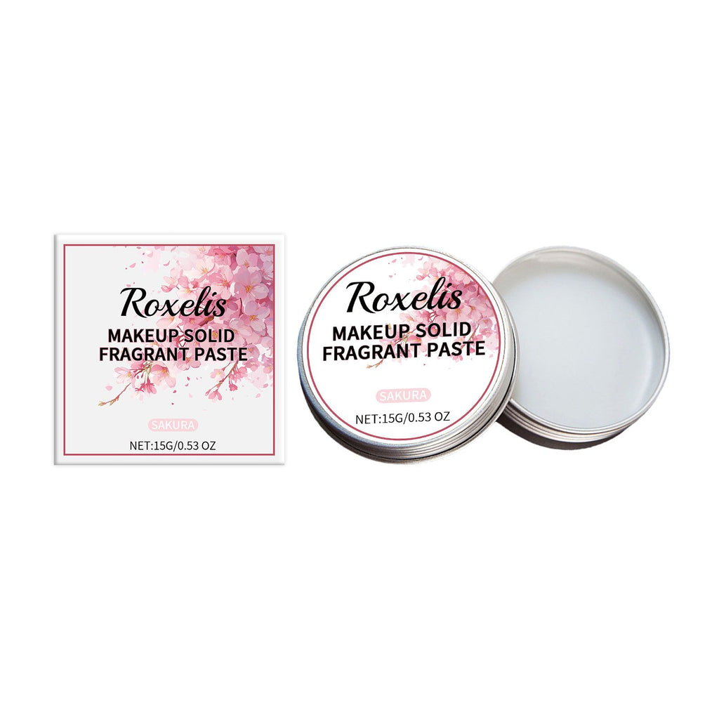 Roxelis Solid Cherry Blossom Balm Mild Elegant Lasting Light Fragrance Exudes Charm Refreshing Non-Sticky Date Pocket Balm