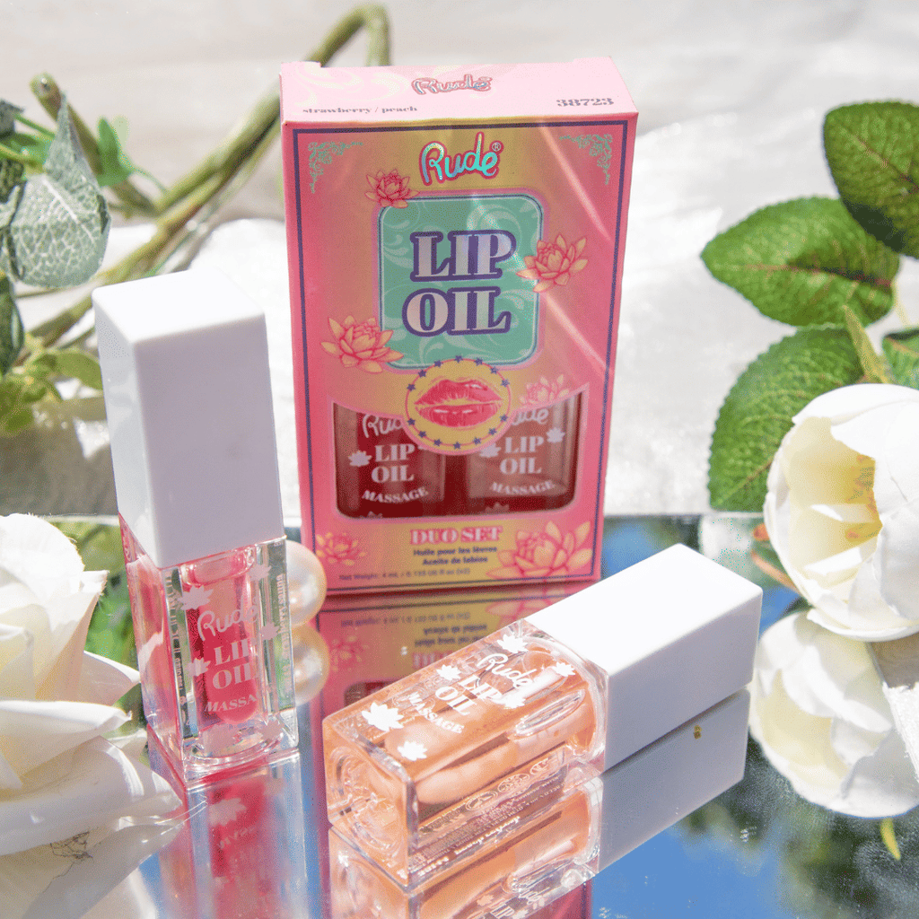 RUDE Lip Oil Massage Duo