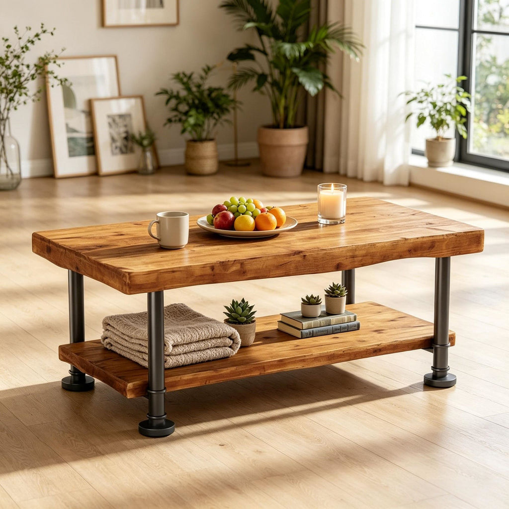 Rustic End Table for Living Room