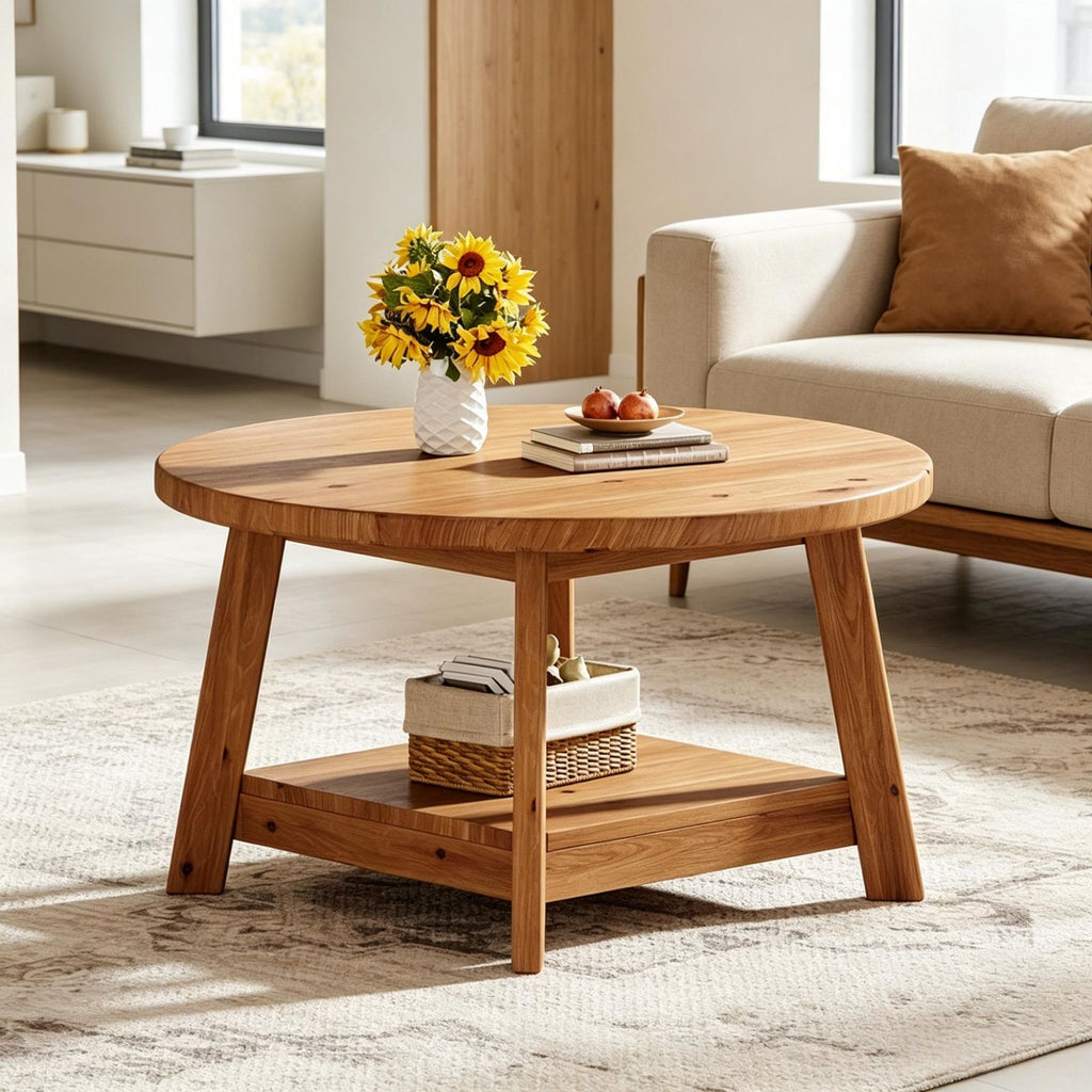 Rustic End Table for Living Room