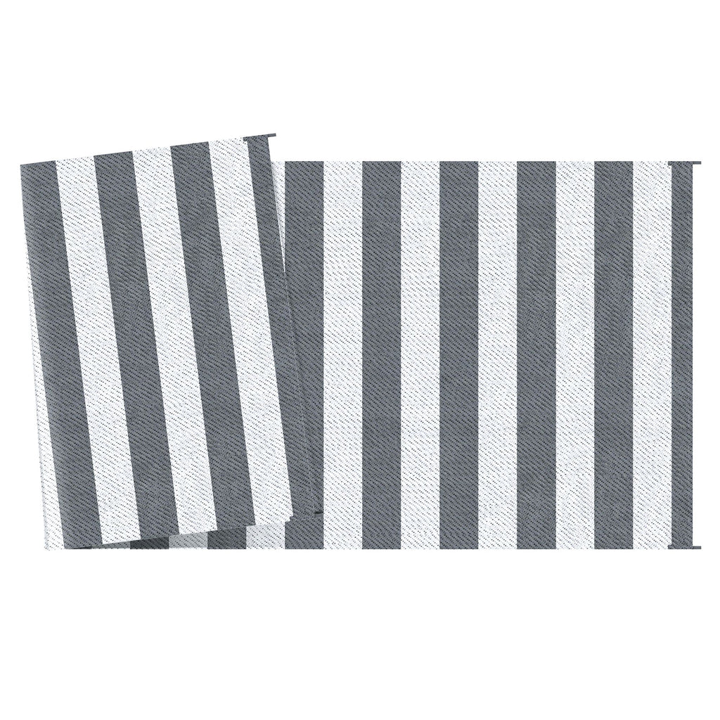 RV Patio Rug 9x18 Gray White Outdoor Carpet with Carry Bag