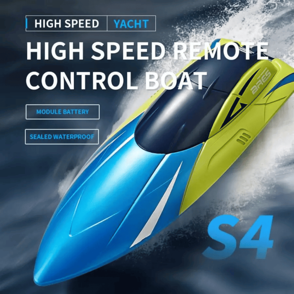 S4 RC Boat 2.4GHz High Speed RC Racing Boat with 2 Rechargeable Batteries,Gifts for Kids Adults.Logistics is randomly sent by UPS/USPS.