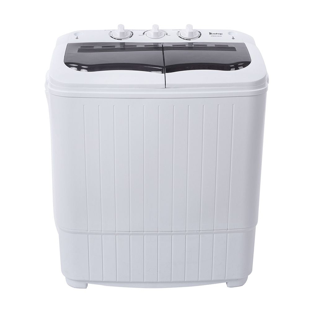 [same code: 05164613]Compact Twin Tub with Built-in Drain Pump XPB35-188S 14.3(7.7 6.6)lbs Semi-automatic Gray Cover Washing Machine