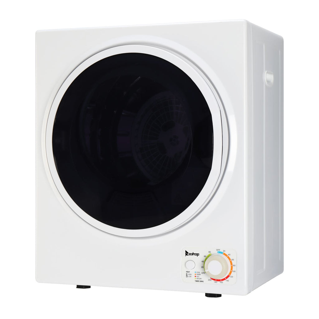 [Same code: 42752732][Do not sell on Amazon] GYM25-78 Compact Portable Household clothes Dryer 1.6cuft with Stainless Steel Drum Black and White 120V MECHANICAL Control ETL Certification
