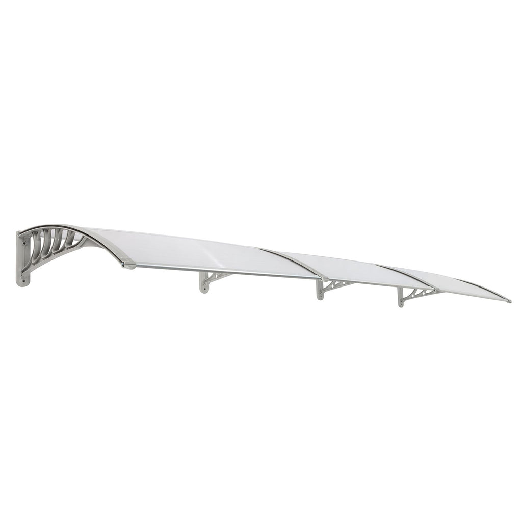 [Same Code: 87756300]HT-300 x 100 Household Application Door & Window Rain Cover Eaves Transparent Board & Gray Holder