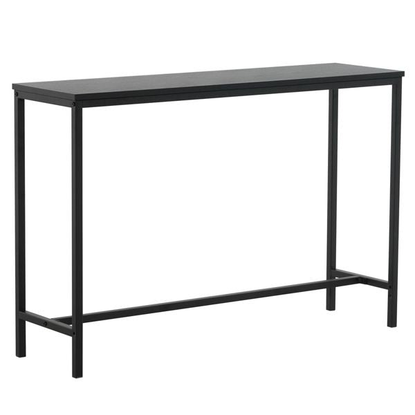 [Same model code: 02837890]Industrial Style Porch Table Single Layer Black Oak Triamine Board [105 * 30 * 71cm]