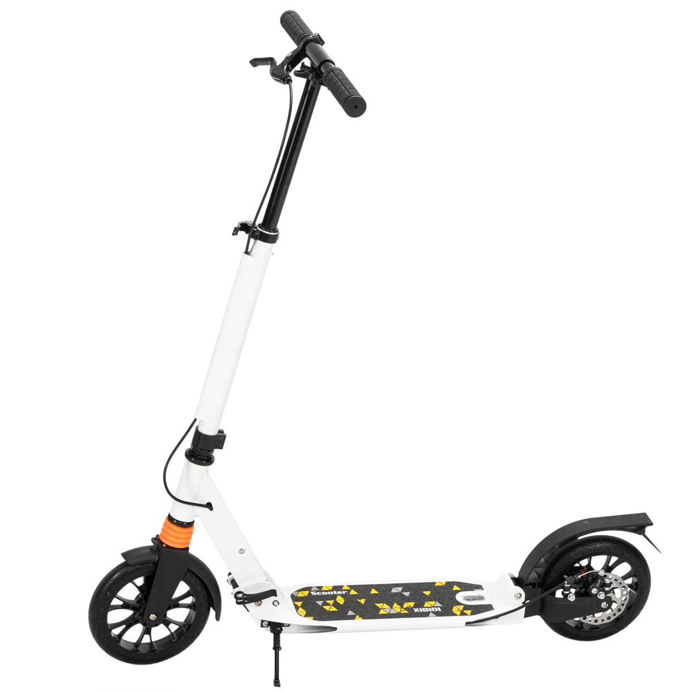 Scooter For Adult&Teens,3 Height Adjustable Easy Folding Double Shock Absorber White