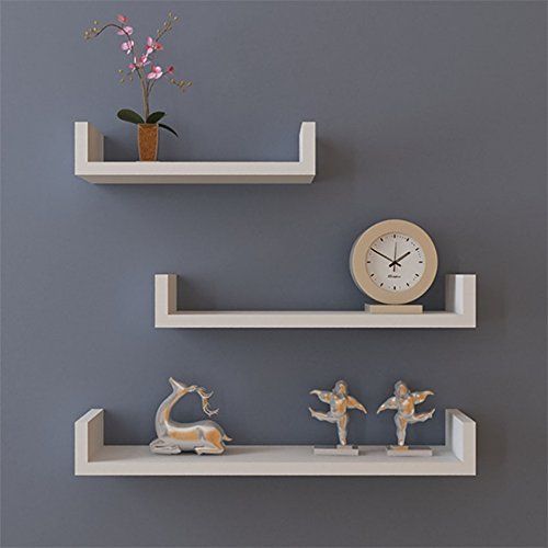 Set of 3 Floating Display Shelves Ledge Bookshelf Wall Mount Storage Home Décor