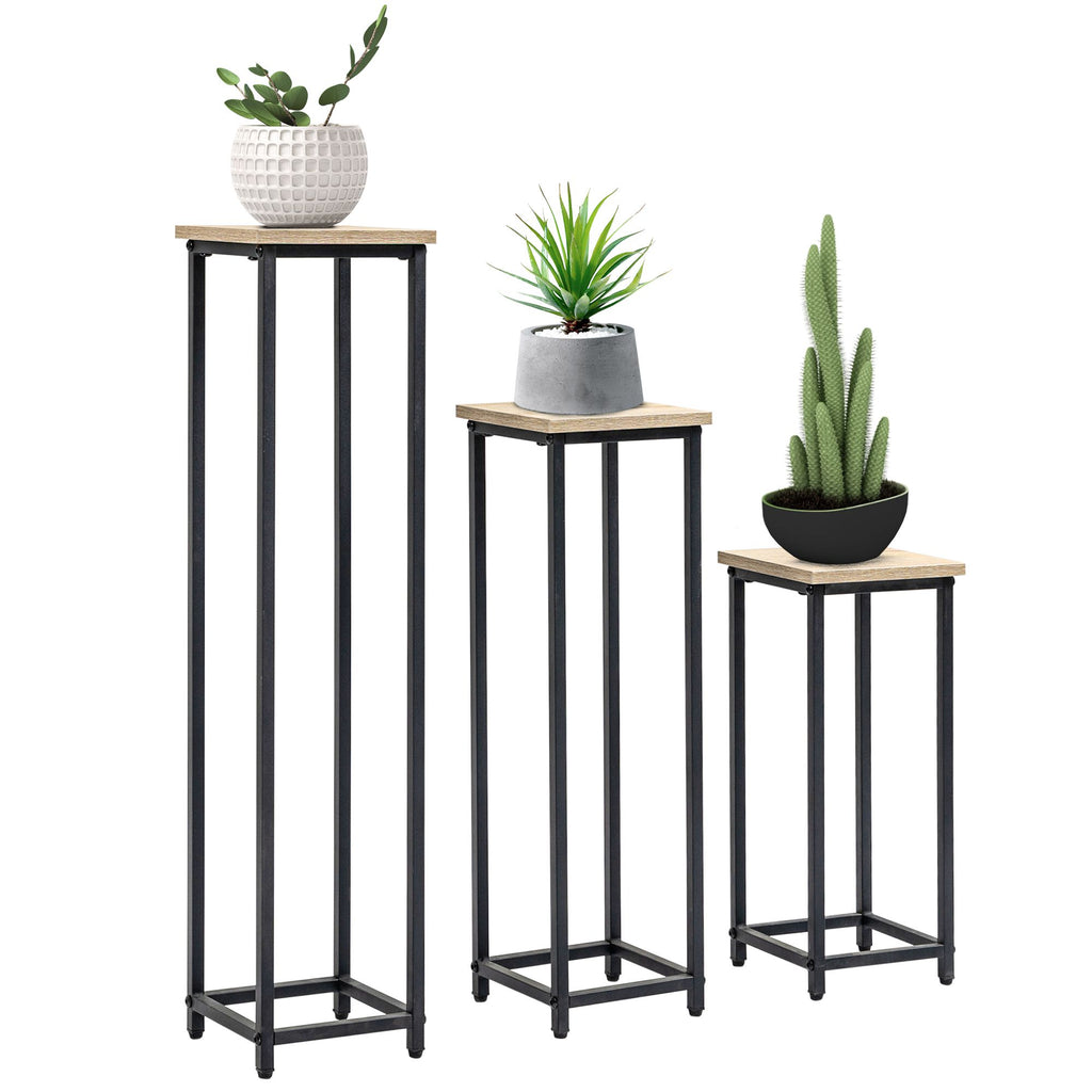 Set of 3 Outdoor Plant Stand, Display End Table, Plant Shelf Corner Planter Pot Rack for Indoor Outdoor Home Patio Garden Decor