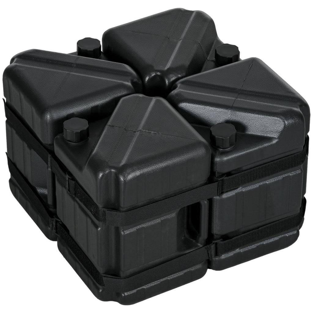 Set of 4 Straight Leg Canopy Weights, Water or Sand Filled Weights for Gazebo with Built-in Handles and Secure Straps