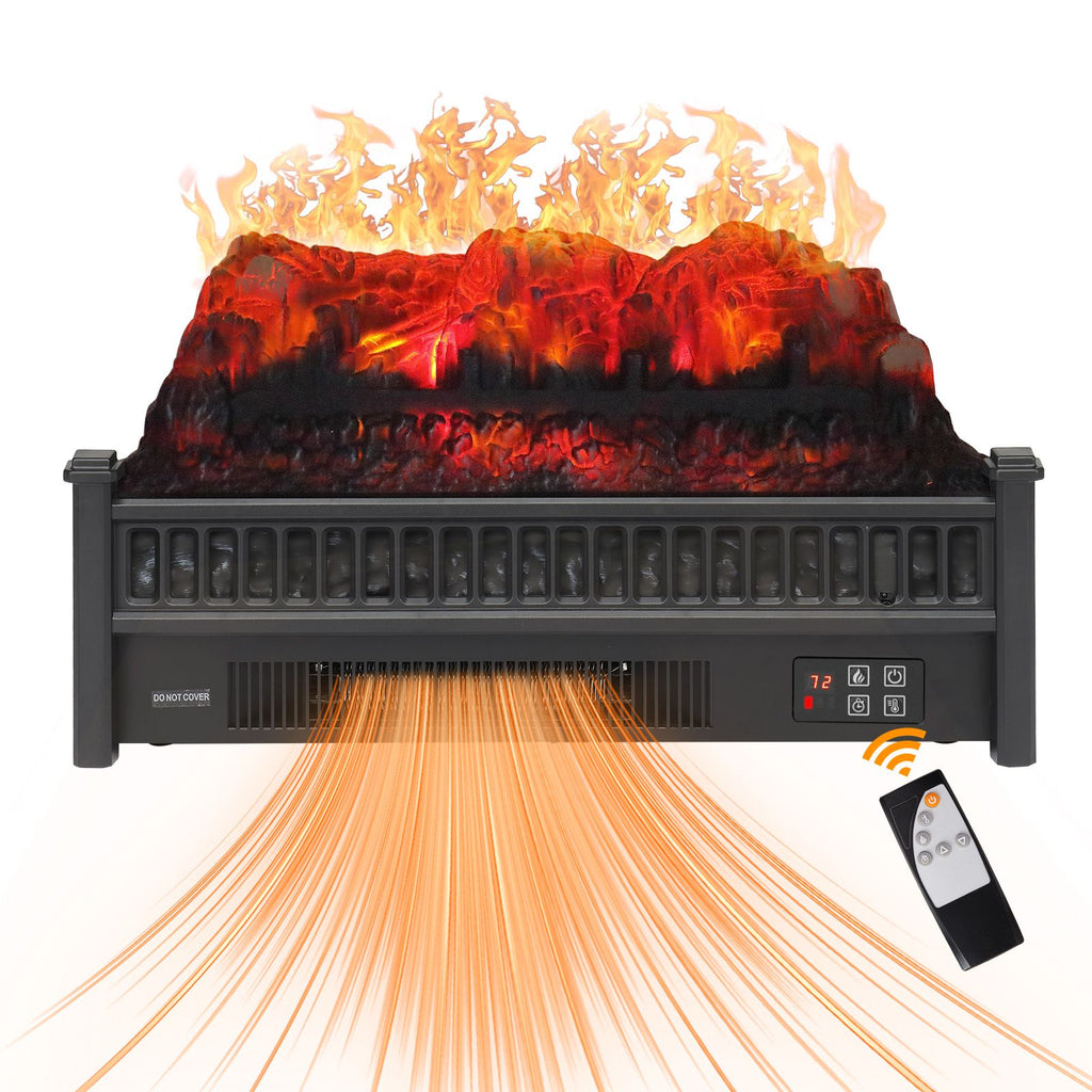SF413-23A 23 Inch Fake Wood Without Frame Embedded 1400W Single Color / Fake Wood / Heating Wire / With Small Remote Control Black