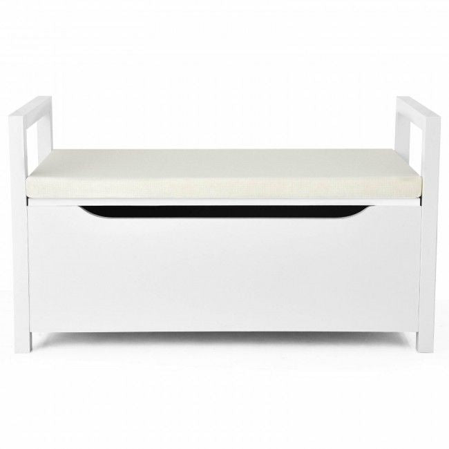 Shoe Bench Hallway Entryway Storage Rack with Cushion Seat
