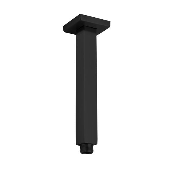 Shower Arm with Flange, 1/2 NPT Tapered Threads, Rain Shower Head Arm, Ceiling Mounted Shower Extension Arm